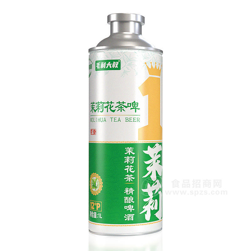 毛利大叔12°P精酿啤酒 茉莉花茶啤瓶装招商1L
