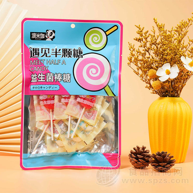 澳米伽益生菌棒棒糖零食糖果85g