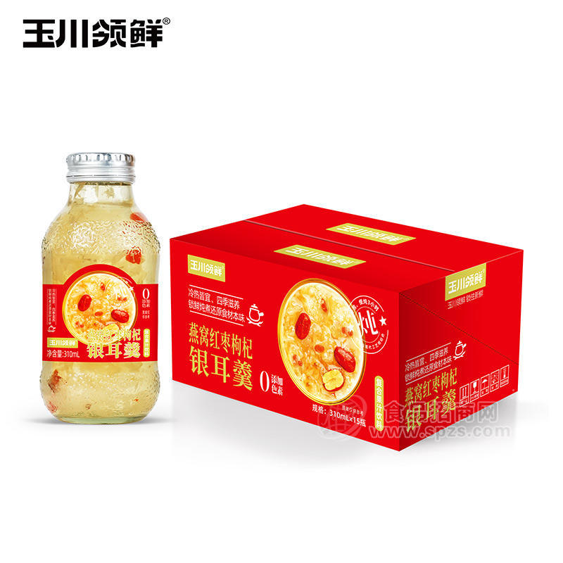 玉川領鮮 燕窩紅棗枸杞銀耳羹風味飲料箱裝招商310ml×15