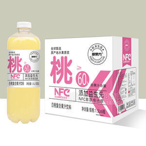 魔方果NFC白桃復(fù)合果汁飲料果汁含量≥60%箱裝招商1.5L