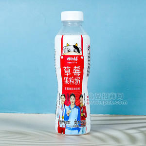 拥抱青春草莓果粒奶草莓味乳味饮料瓶装招商