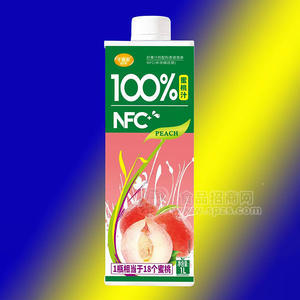 千喜多100%NFC蜜桃汁果汁饮料盒装招商1L