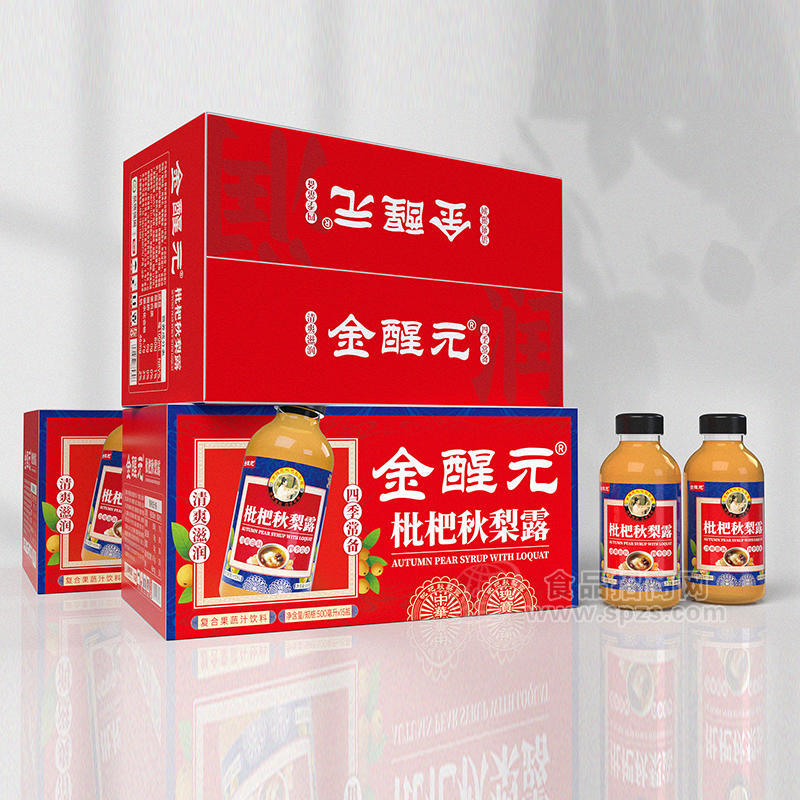 金醒元枇杷秋梨露復(fù)合果蔬汁飲料箱裝招商500ml×15瓶