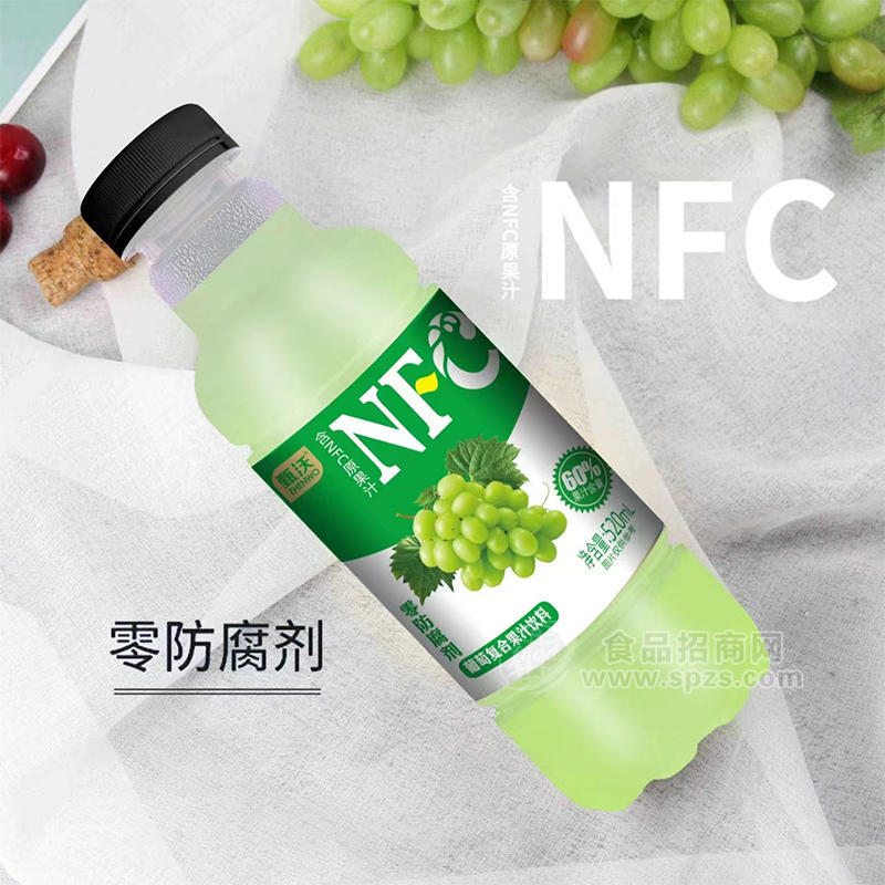 甄沃零防腐剂NFC葡萄复合果汁饮料520ml