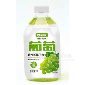 米奇含NFC椰子水葡萄复合果汁饮料1L