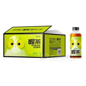 颜满格醒茶青柠红茶茶饮料500mlx15瓶