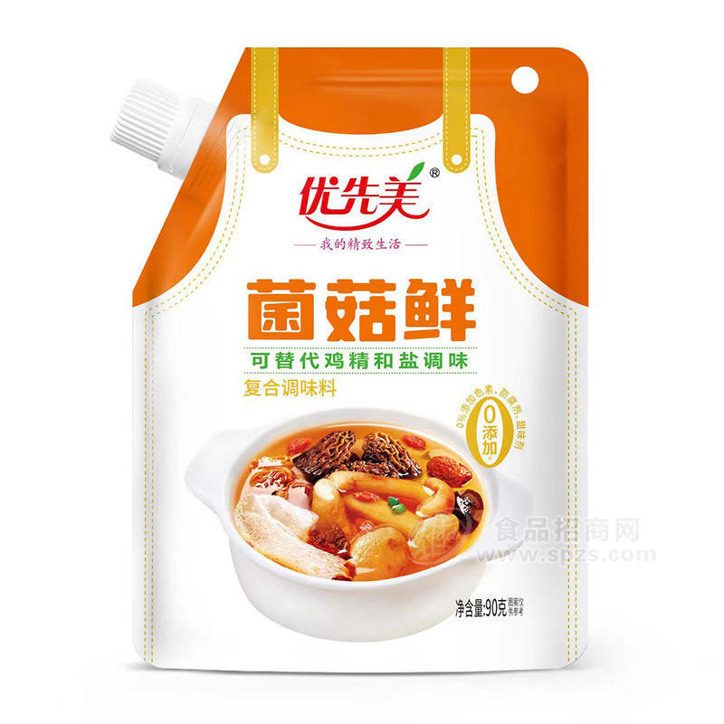 優(yōu)先美菌菇鮮復(fù)合調(diào)味料袋裝招商90g