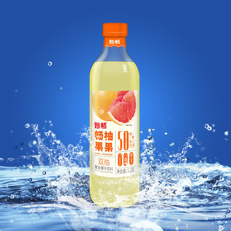 妙畅畅柚果果双柚复合果汁饮料1.25L