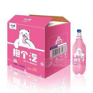 元小田抱個(gè)汽汽水白桃味混合果汁汽水飲料1.5L