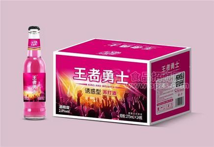 王者勇士誘惑型蘇打酒275ml×24瓶無兄弟不成團(tuán)