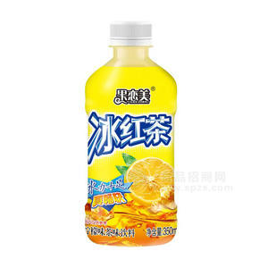 果戀美冰紅茶檸檬味茶味飲料瓶裝招商350ml