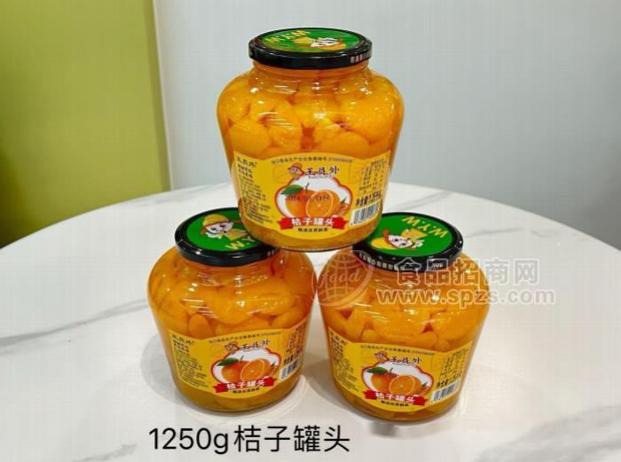 王员外桔子罐头1250g