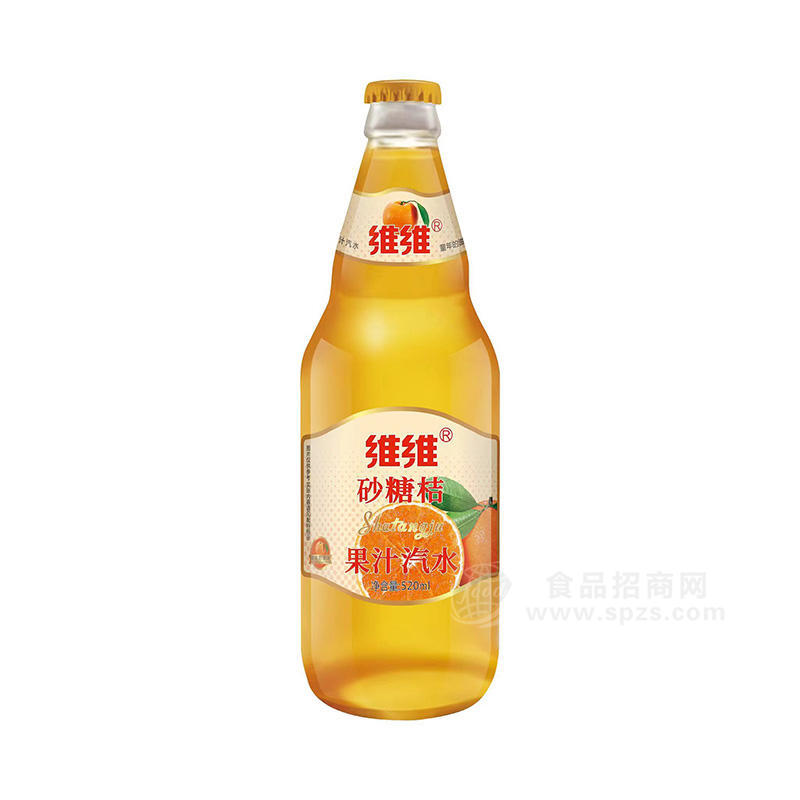 維維砂糖桔果汁汽水瓶裝招商520ml