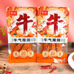 嘴巴香牛氣辣排辣條香辣味調(diào)味面制品休閑食品小零食82g