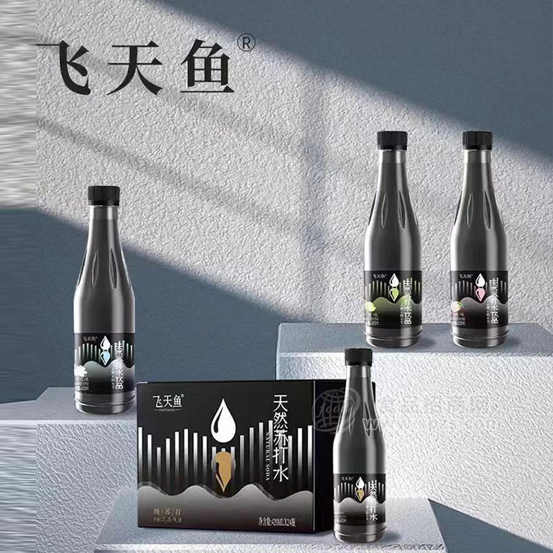 飛天魚天然蘇打水飲品系列箱裝招商420ml×24瓶