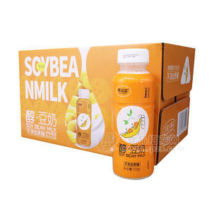 幸运逗醇豆奶0添加纯豆奶箱装招商318g小瓶豆奶