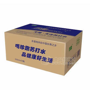 珍趣无糖苏打水餐饮渠道招商饮料350ml×24瓶