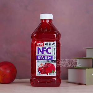 增健嚼着喝石榴味复合果汁饮品瓶装招商1L