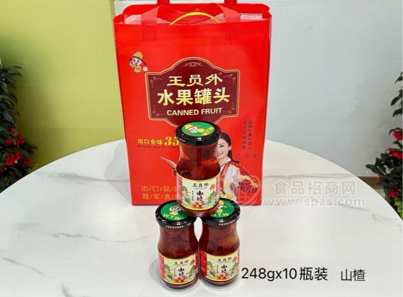 王员外山楂罐头礼盒装248g*10瓶
