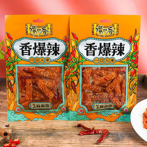 嘴巴香香爆辣芝麻面筋辣條調(diào)味面制品休閑食品80g