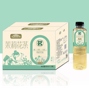 石府茶坊茉莉花茶風(fēng)味茶飲料箱裝招商600ml×15瓶