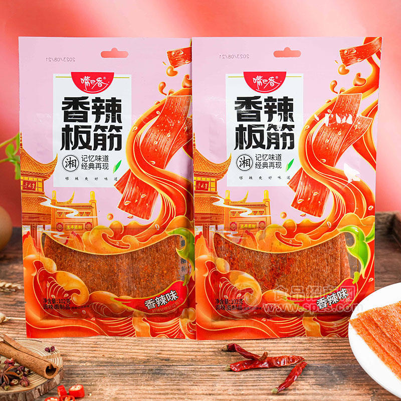 嘴巴香香辣板筋香辣味辣條調(diào)味面制品102g