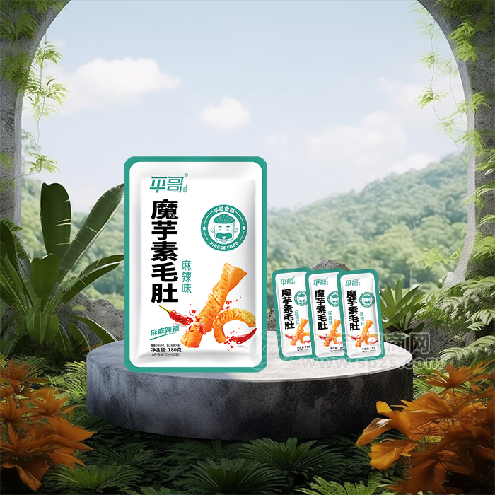 平哥食品魔芋素毛肚180g麻辣味