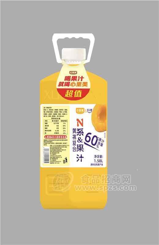 元小田心里美黃桃味復(fù)合果汁飲料1.58L