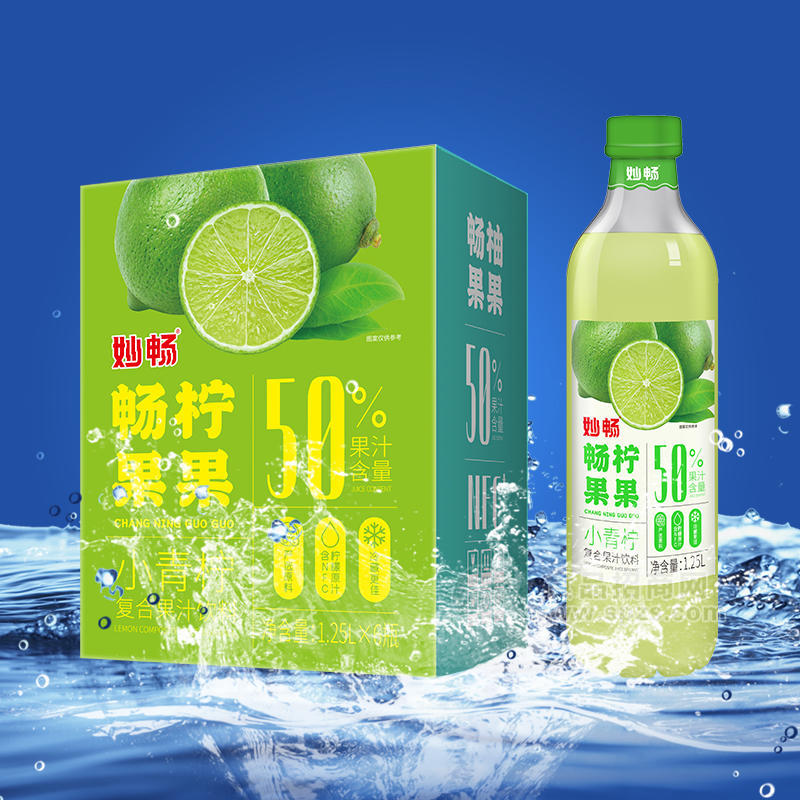 妙暢暢檸果果小青檸復(fù)合果汁飲料1.25LX6瓶