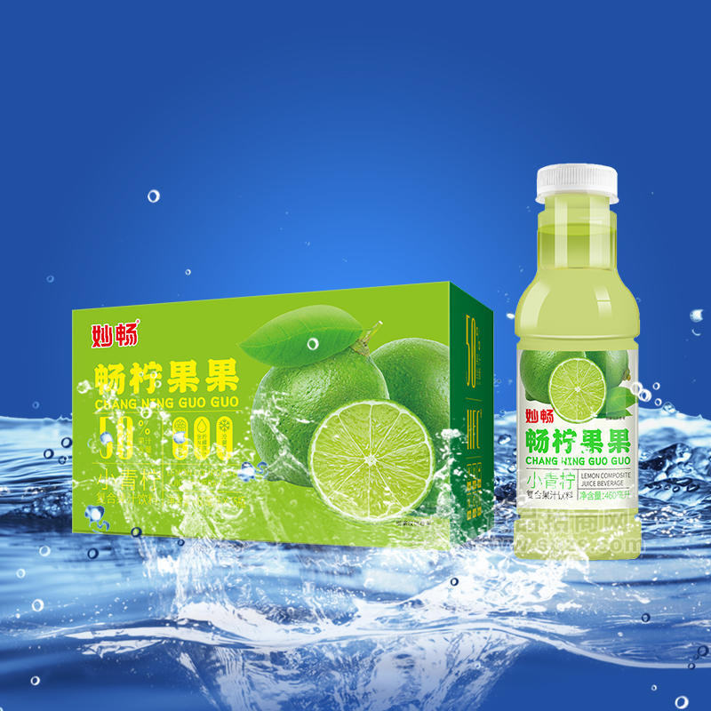 妙畅畅柠果果小青柠复合果汁饮料460mlx15瓶