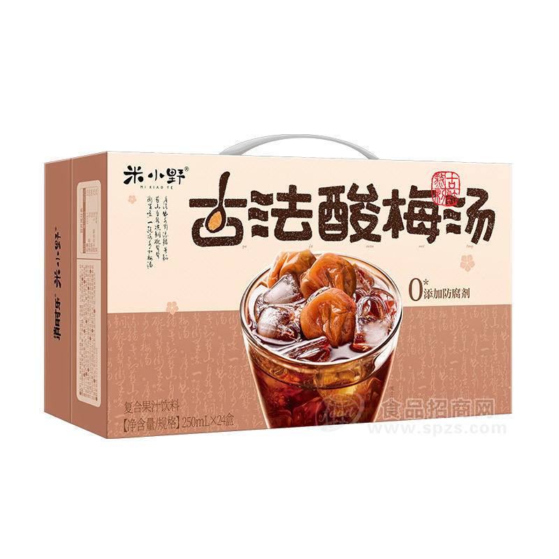 米小野古法酸梅湯250ml*24盒