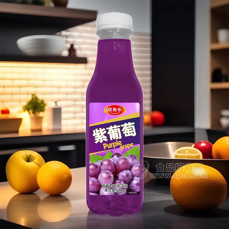 优胜乐紫葡萄风味饮料500g