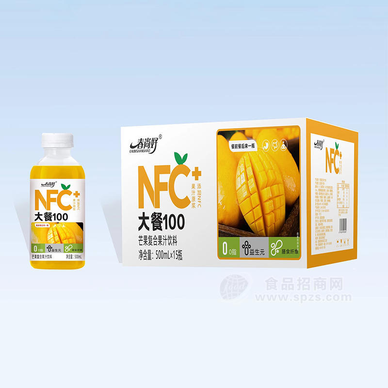 春尚好大餐100芒果复合果汁饮料500mlx15瓶