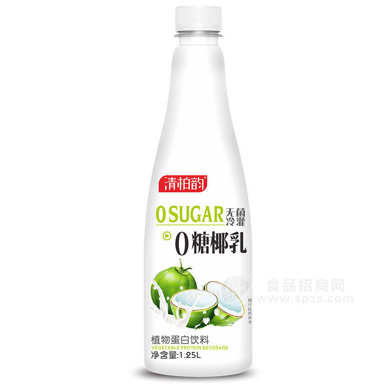 清柏韵0糖椰乳无菌冷灌植物蛋白饮料瓶装招商1.25L 