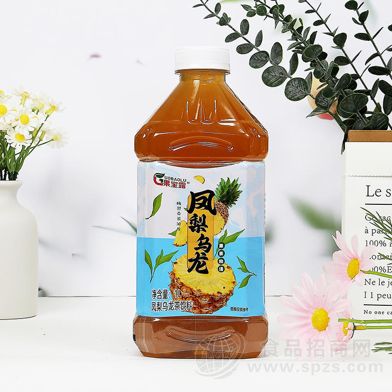 果宝露凤梨乌龙茶味果汁饮料果茶物语瓶装招商1L