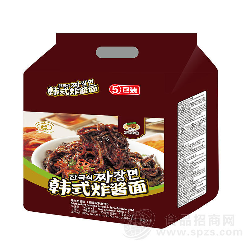 韩式炸酱面拌面5包装140g×5袋 