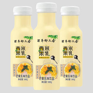 百年椰正香西米果乳芒果乳味飲品瓶裝招商380g