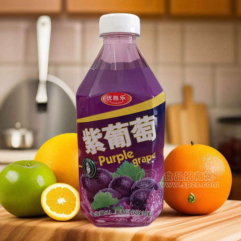 优胜乐紫葡萄汁风味饮料1L