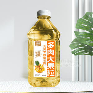 氧惠鲜低脂低糖菠萝味复合果汁饮料瓶装招商1升