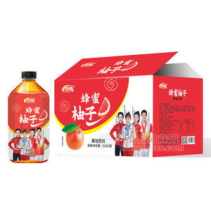 浩明蜂蜜柚子果味饮料箱装招商1L×12瓶