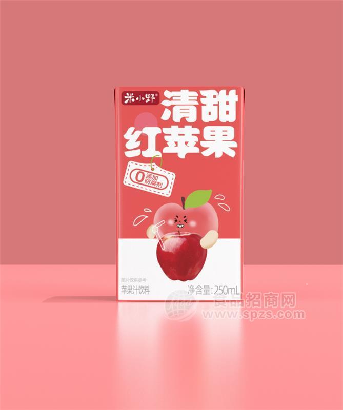 米小野红苹果汁饮料盒装250ml