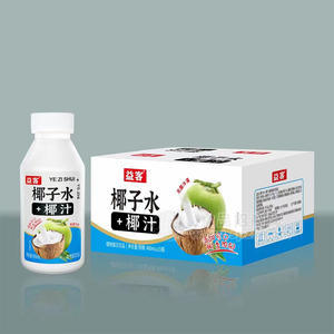 益客椰子水+椰汁植物蛋白飲品400mlx15瓶