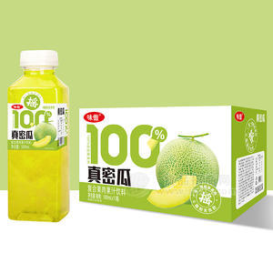 味傲真蜜瓜0脂肪复合果肉果汁饮料箱装招商500ml×15瓶
