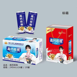 高钙核桃低糖型复合植物蛋白饮料手提礼盒装招商240ml