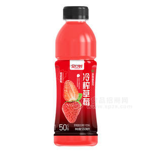 眾口妙冷榨草莓復(fù)合果汁飲料瓶裝招商550ml