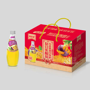健保堂复合乳酸菌百香果果汁礼盒装招商280ml×8瓶
