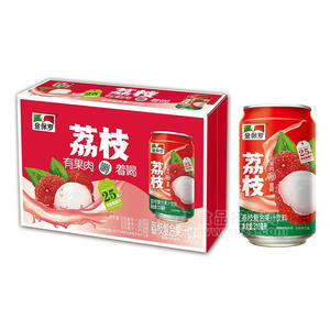 金保羅荔枝復合果汁飲料大果粒飲料箱裝招商310ml×16瓶