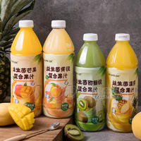 迈芙益生菌黄桃芒果猕猴桃菠萝口味复合果汁饮料1.25L
