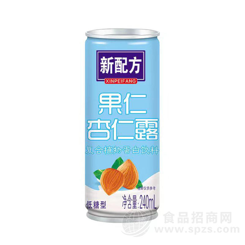 新配方果仁杏仁露复合植物蛋白饮料低糖罐装招商240ml