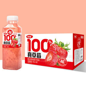 味傲真草莓0脂肪復(fù)合果肉果汁飲料箱裝招商500ml×15瓶